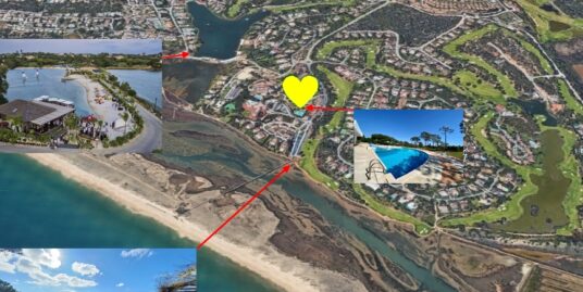 Long Term Rental One Bedroom, 2 Bathroom Apartment with Pool next to Beach, in Gated Luxury Resort, Central Algarve, South Portugal